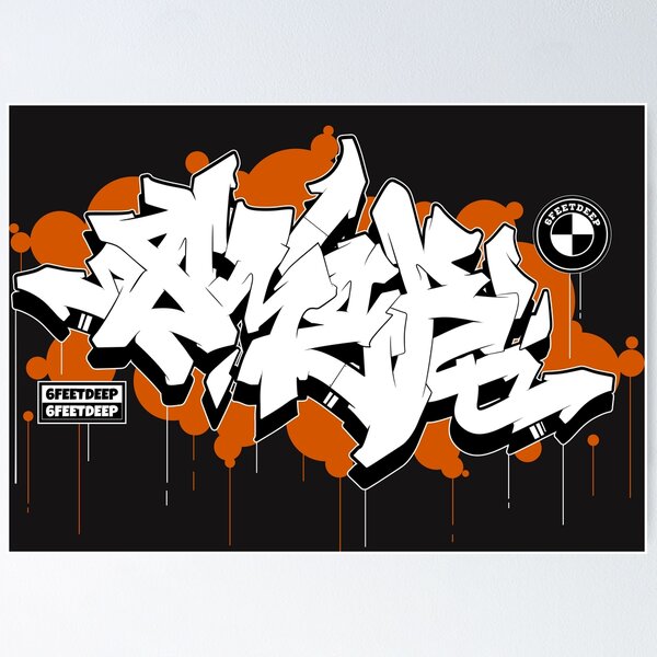 Item preview, B'mer Graffiti piece "mr6feetdeeperman" street art. designed and sold by Pranksnbk.