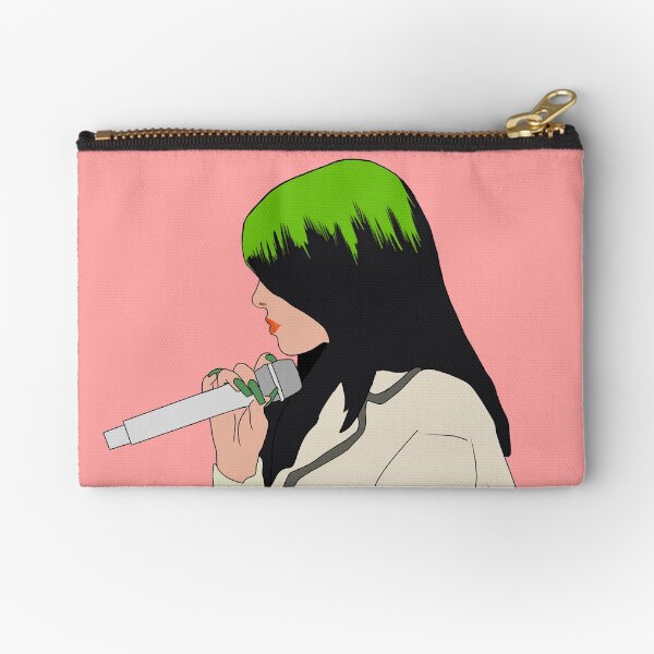 Billie Eilish Holding a Microphone Zipper Pouch