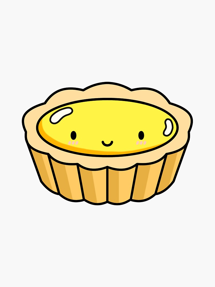 "cute egg tart/dan tat" Sticker for Sale by milkteajin | Redbubble