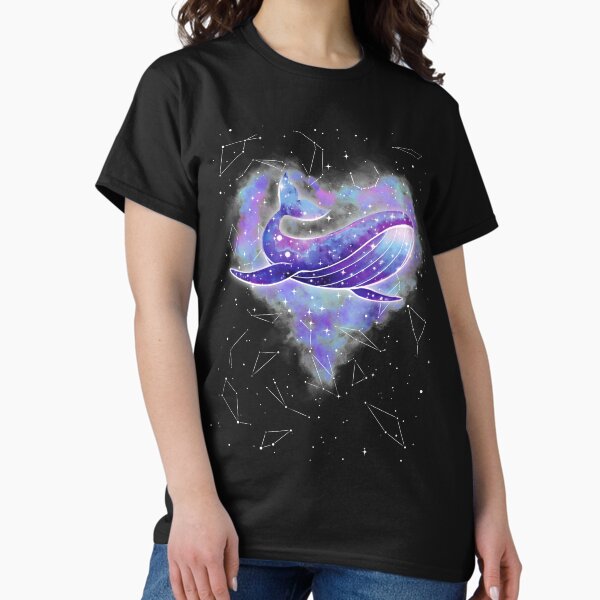 Item preview, Purple Galaxy Space Whale Heart designed and sold by rubydian.