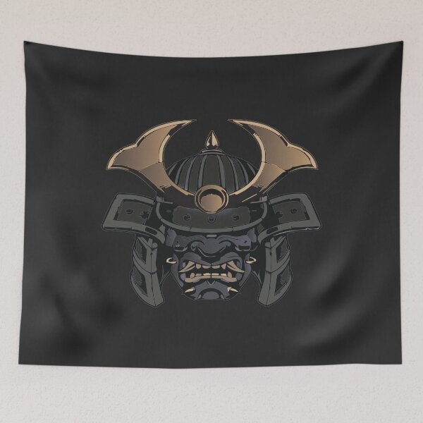 Item preview, Samurai Oni Mask (black and gold) designed and sold by DesignBros.