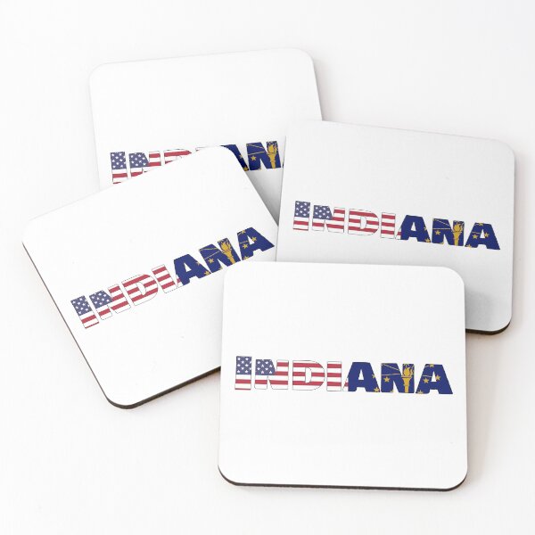 Item preview, Indiana State Flag/ American Flag designed and sold by ElevenGraphics.