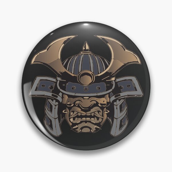 Item preview, Samurai Oni Mask (grey and gold) designed and sold by DesignBros.