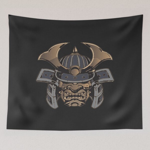Item preview, Samurai Oni Mask (grey and gold) designed and sold by DesignBros.