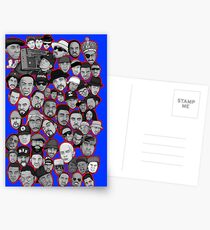 old school hip hop legends collage art Postcards