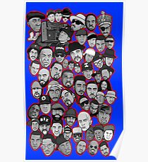 Póster old school hip hop legends collage art