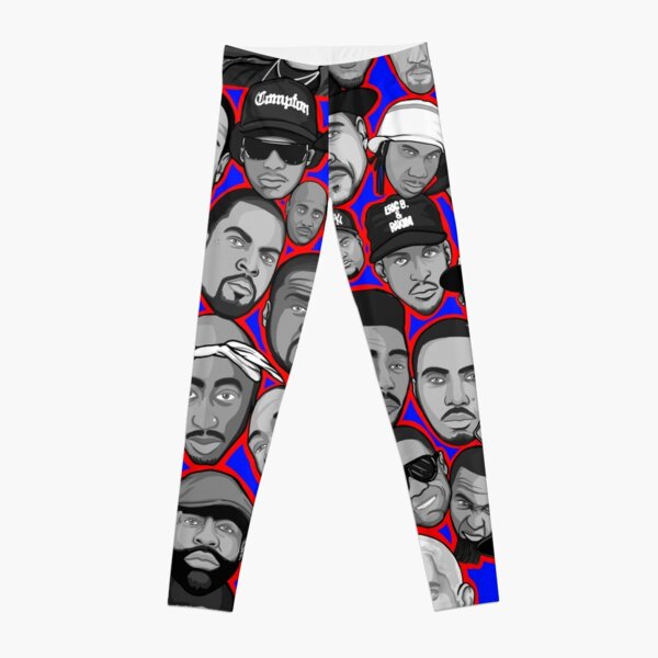 old school hip hop legends collage art Leggings