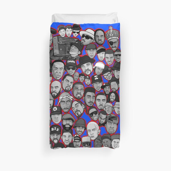 old school hip hop legends collage art Duvet Cover