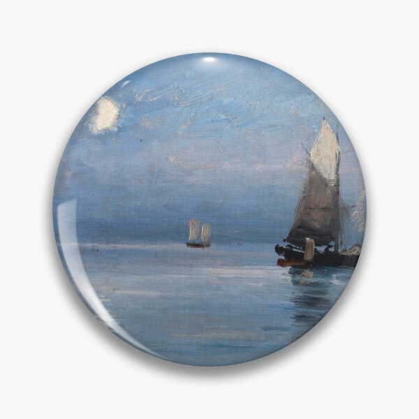 Item preview, Carl Locher - Fishing cutters in the moonlit night designed and sold by vakashop.