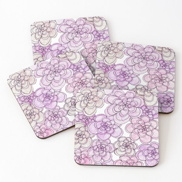 Item preview, Fuschia Flowers (White Background) designed and sold by k.d schubach.