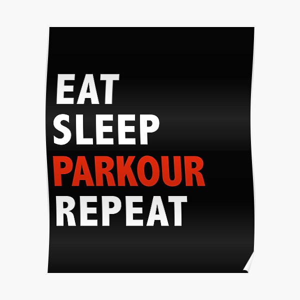 Parkour Posters Redbubble - custom glove roblox parkour