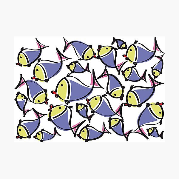 Item preview, Group of colored fish designed and sold by Nicomaja.