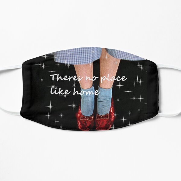no place like home wizard we want those ruby slippers glitter edit mask design mysticladyart Flat Mask