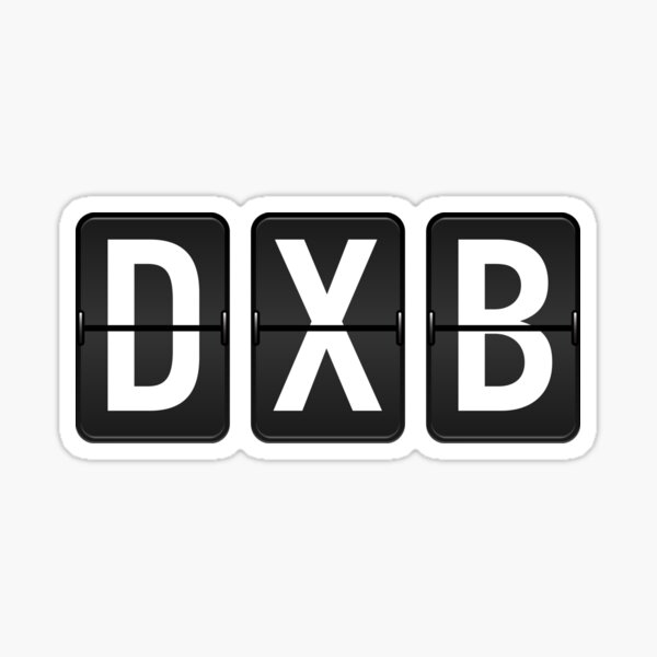DXB - Dubai airport code Sticker