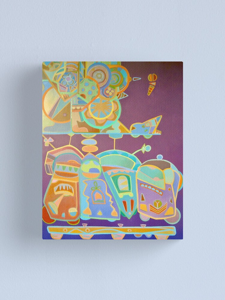 Alternate view of Fun cars in garage Canvas Print