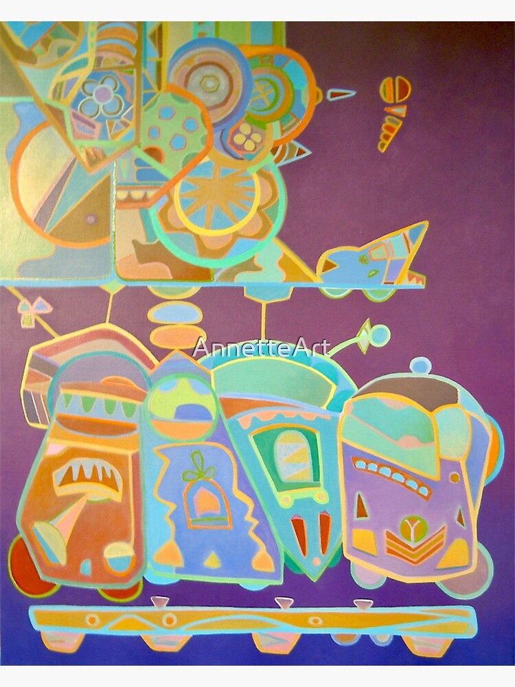 Fun cars in garage by AnnetteArt
