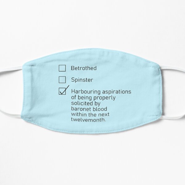 Single / Taken / Waiting for... Jane Austen style Mask