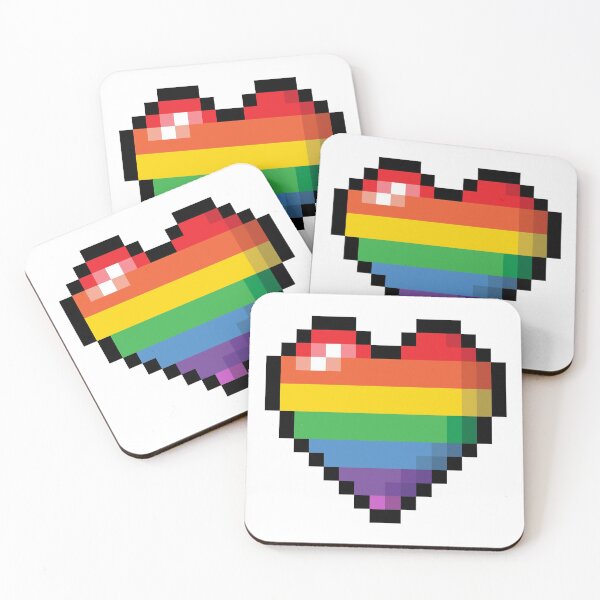 Item preview, Pride Rainbow Pixel Heart designed and sold by MysticPotato.