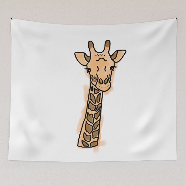Item preview, Simple Airbrushed Coloured Giraffe Outline designed and sold by Ellie Davies.