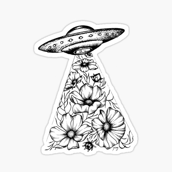 Floral Abduction Pegatina