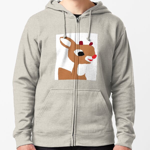 Mens Christmas Rudolf Reindeer Xmas Hoodie Jumper