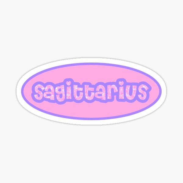 sagittarius - pink & purple Sticker