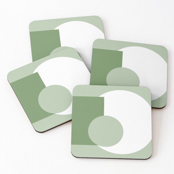 Item preview, Green and white shapes  designed and sold by HTPOP.