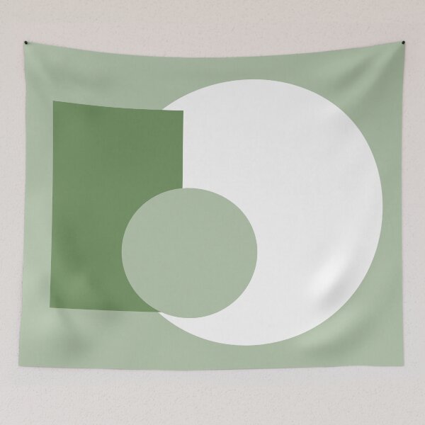 Item preview, Green and white shapes  designed and sold by HTPOP.