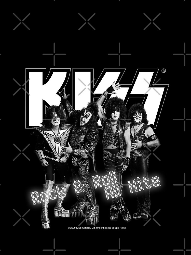 KISS ® Rock & Roll All Nite - Full Black and White by musmus76