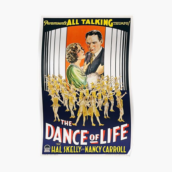 Post Card Size Photo Print Replica Movie Poster Starring Hal Skelly & Nancy Carroll in the 1929 Film The Dance of Life.