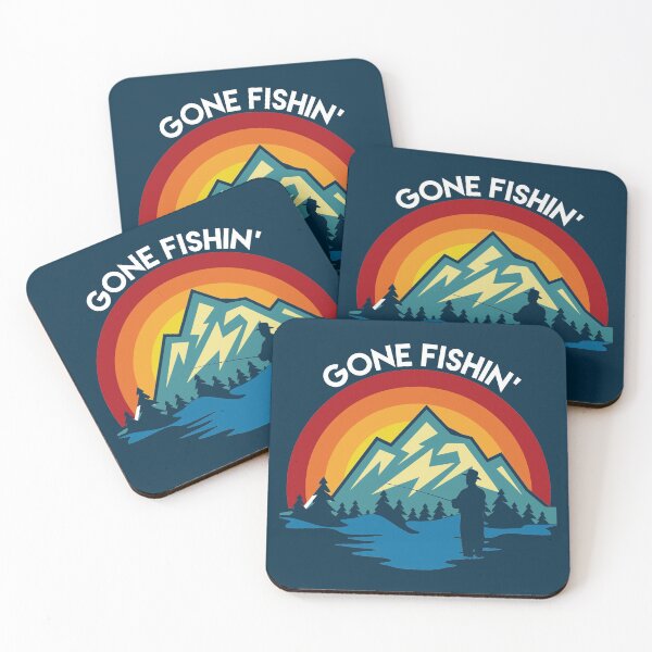Item preview, Gone Fishin' Outdoors Retro Design designed and sold by CoolSilhouettes.