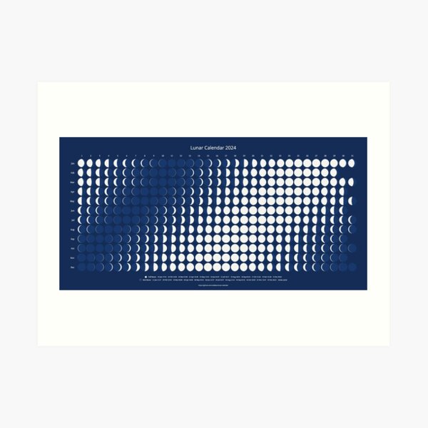 Lunar Calendar for 2024 Art Print
