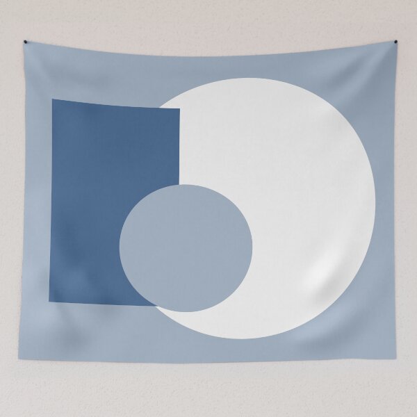 Item preview, Blue and white shapes  designed and sold by HTPOP.