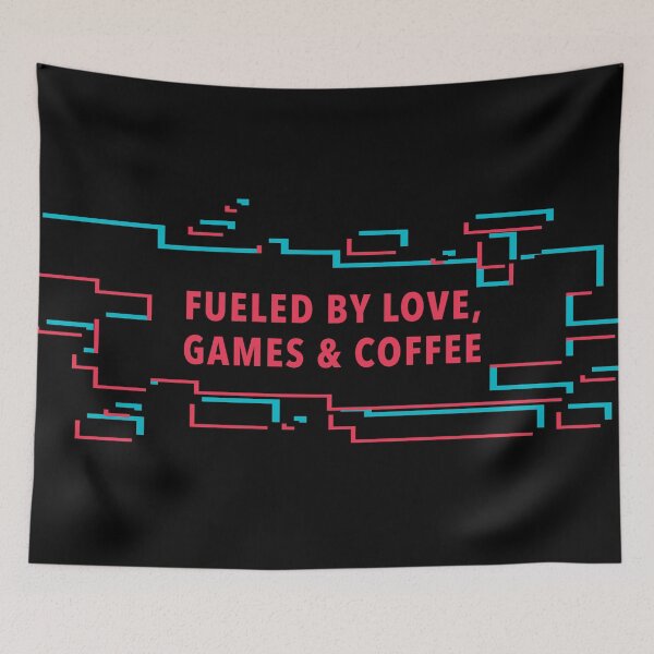 Item preview, Fueled by love, games & coffee designed and sold by crismk.