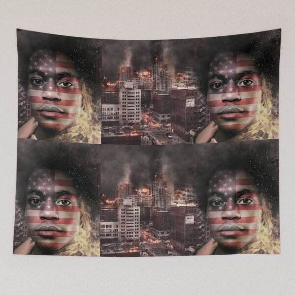 Item preview, Black Live Matter, America Flag Art designed and sold by corner-shop.