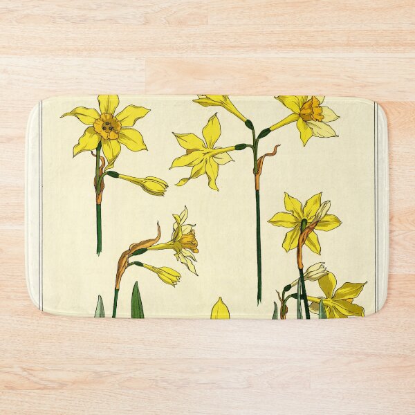 Item preview, French botanical flower plate - Maurice Verneuil - Jonquille designed and sold by DejaVuStudio.