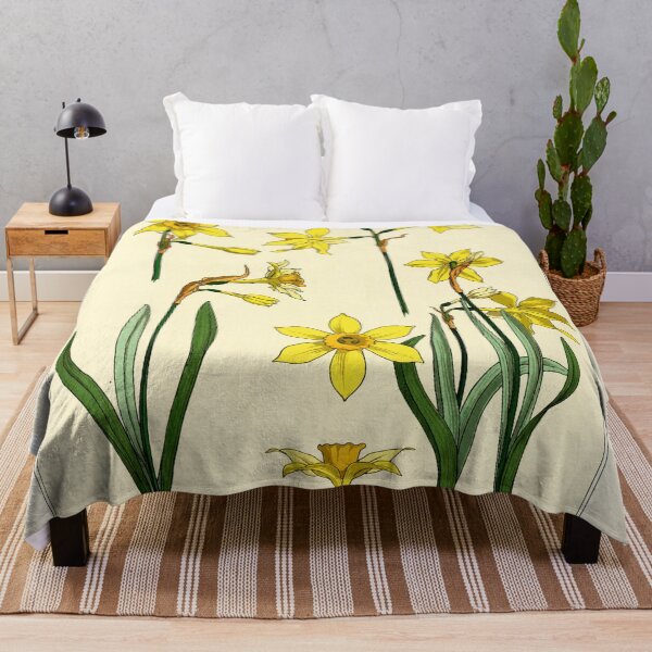 Item preview, French botanical flower plate - Maurice Verneuil - Jonquille designed and sold by DejaVuStudio.
