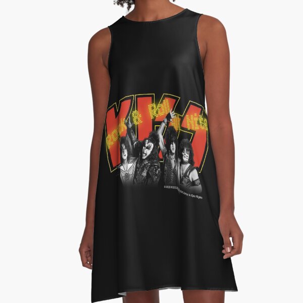 Kiss - Rock & Roll All Nite - Red and Yellow A-Line Dress