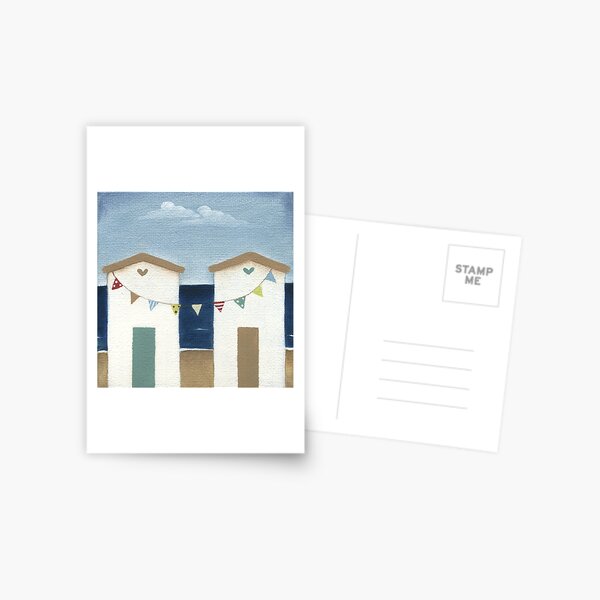 Beach Hut Postcard