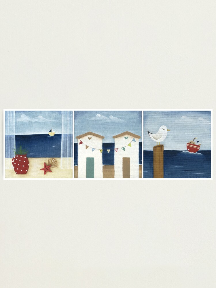 Alternate view of Costal Shabby - triptic Photographic Print