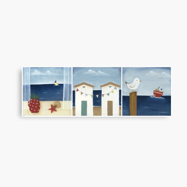 Costal Shabby - triptic Canvas Print