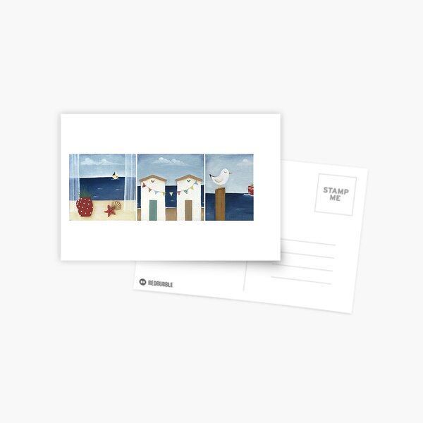 Costal Shabby - triptic Postcard