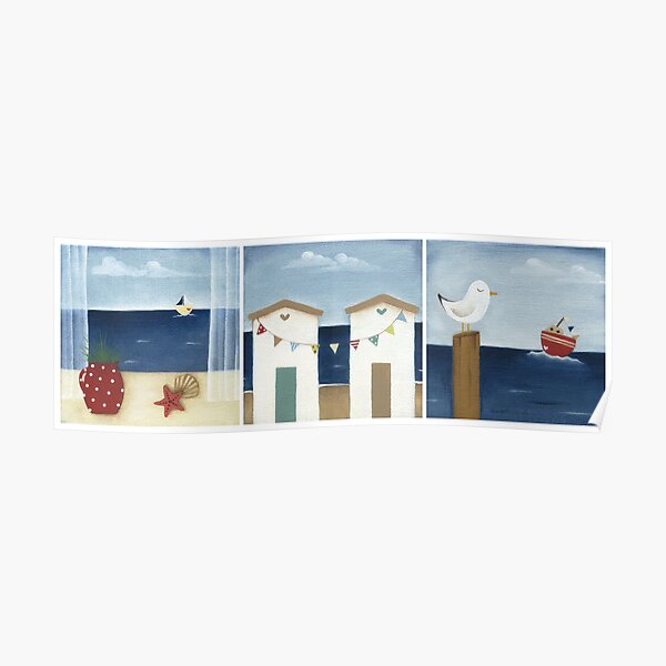 Costal Shabby - triptic Poster