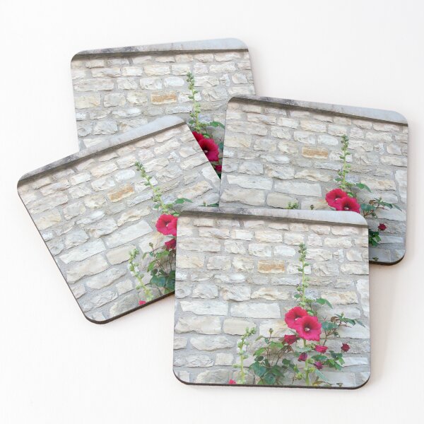 Item preview, hollyhocks and old stones designed and sold by ART22.