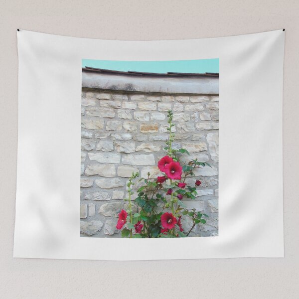 Item preview, hollyhocks and old stones designed and sold by ART22.