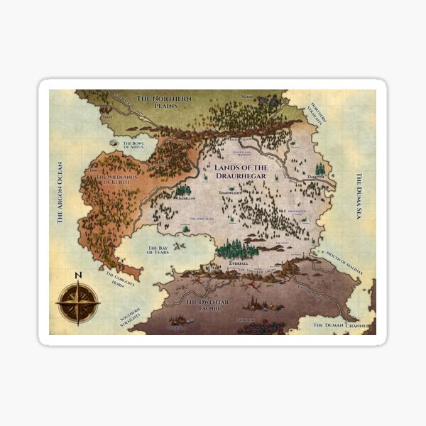 Lands of the Draurhegar Original Map Sticker