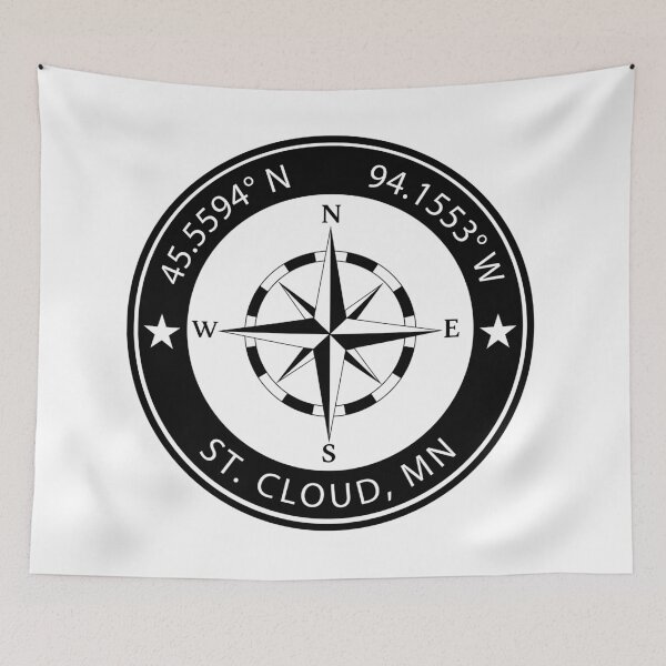 Item preview, St. Cloud, Minnesota Geographical Coordinates designed and sold by TeeOhGraphics.