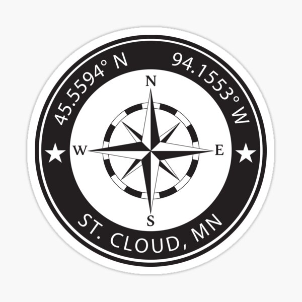 Item preview, St. Cloud, Minnesota Geographical Coordinates designed and sold by TeeOhGraphics.