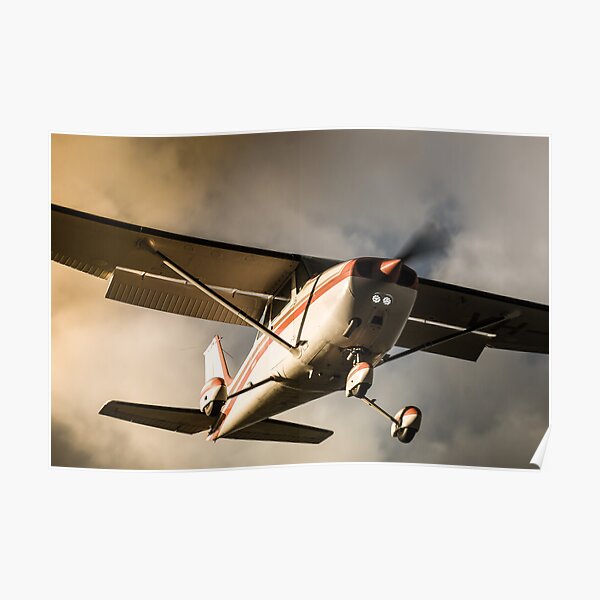 Sunset Arrival Cessna 172 Poster