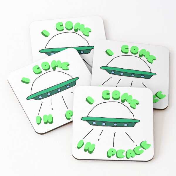 Item preview, I Come In Peace Funny UFO designed and sold by beebrody.